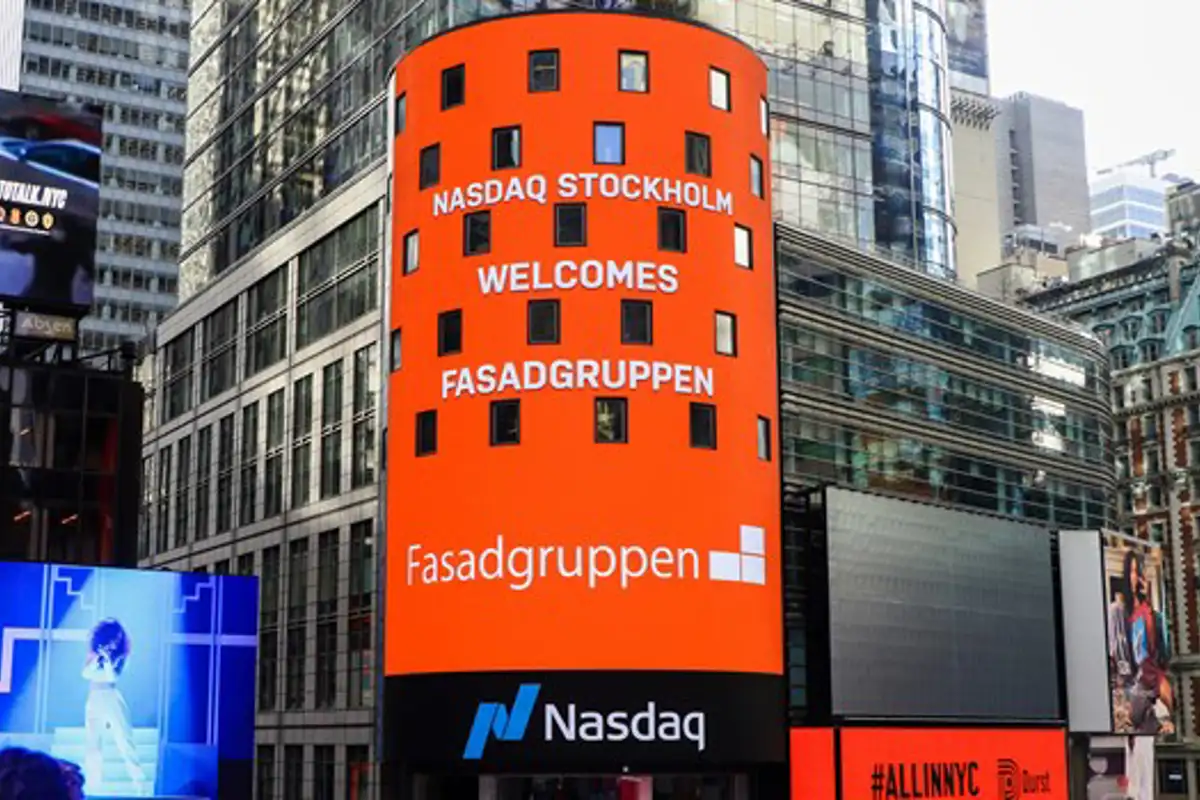 Första dagen för handel i Fasadgruppens aktier i Nasdaq Stockholm